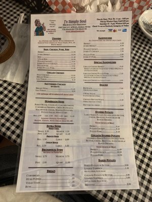 Menu photo 5 J's Simply Soul White, GA