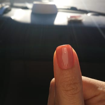 4 Seasons Nails - My right thumb  it is hard to see on the photo but it's a dome shape - Nail Salons Near Me - Mountlake Terrace, Washington