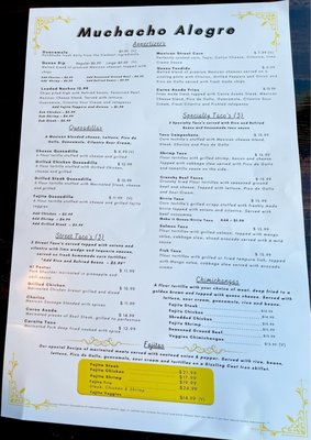 Menu photo 8 Muchacho Alegre Sevierville, TN