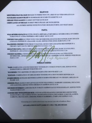 Menu photo 6 Basil Cafe Restaurant Saint James, NY