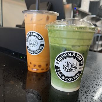 Bloom & Brew - Tai Tea  and Double Matcha Latte - Coffee & Tea Near Me - Orange, California