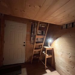 Screamin Eagle Campground - View of the cabin from the back wall