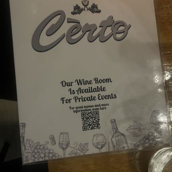 Certo Italian Restaurant - Menu - Italian Near Me - Miami, Florida Certo Italian Restaurant - Menu - Italian Near Me - Miami, Florida