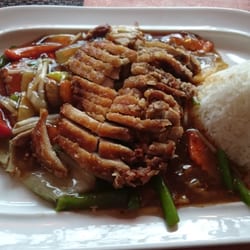 China Wok Chinesisches Restaurant - Nr.84: Knusprig gegrillte Ente "Zechuan-Art" mit Gemüse