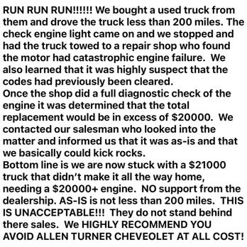 Allen Turner Chevrolet - Explanation of what's happened - Car Dealers Near Me - Crestview, Florida Allen Turner Chevrolet - Explanation of what's happened - Car Dealers Near Me - Crestview, Florida