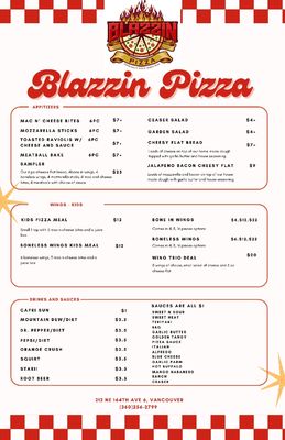 Menu photo 5 Blazzin Pizza Vancouver, WA