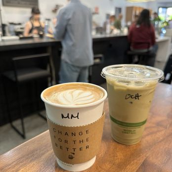 Kaizen & Coffee - Hojicha latte and mission mocha - Coffee & Tea Near Me - San Mateo, California