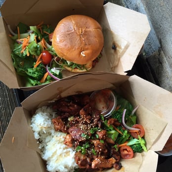 DOMA Korean Kitchen - Bbq burger and bento box with spicy pork - Korean Near Me - Charlottesville, Virginia DOMA Korean Kitchen - Bbq burger and bento box with spicy pork - Korean Near Me - Charlottesville, Virginia