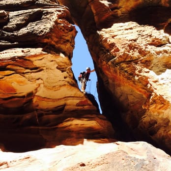 Rock Odysseys - Zach in the slots - Rock Climbing Near Me