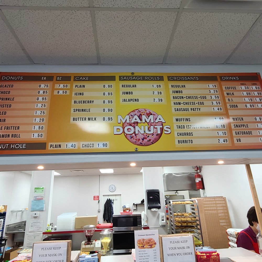 Mama donuts - the menu for the restaurant - Donuts Near Me - Dallas, Texas Mama donuts - the menu for the restaurant - Donuts Near Me - Dallas, Texas