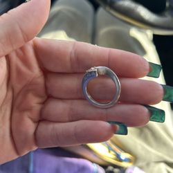 Eric Olson Master Jeweler - Where my mother's emerald USED to be. Clearly can see that the sauter was not even fully adhered to the metal. Clearly some user error.