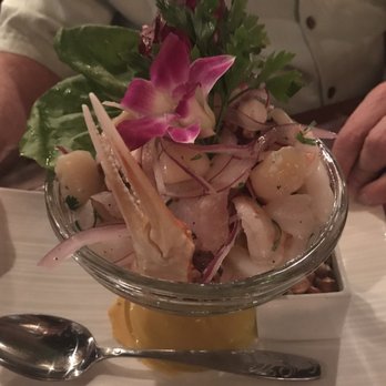 El Chaman Peruvian Cuisine - Ceviche with coconut milk. I felt in love with it! - Peruvian Near Me - Miami, Florida