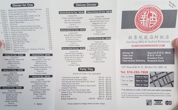 Menu photo 8 Sun Hong BBQ & Seafood Windsor, ON