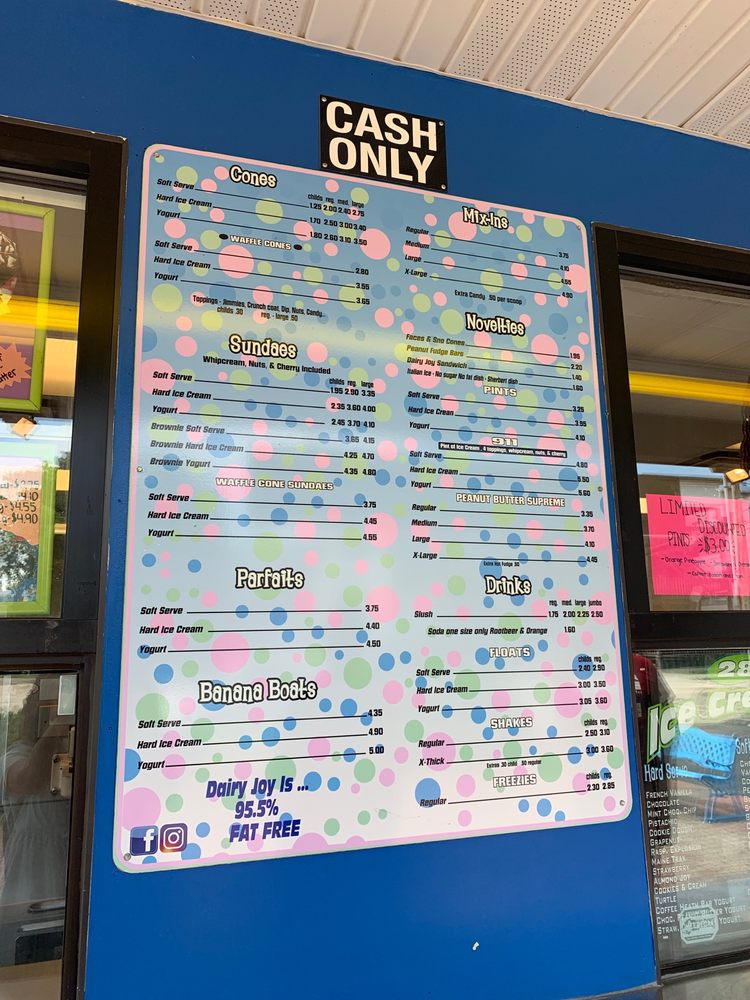 DAIRY JOY 137 Spring St, Auburn, Maine Ice Cream & Frozen Yogurt