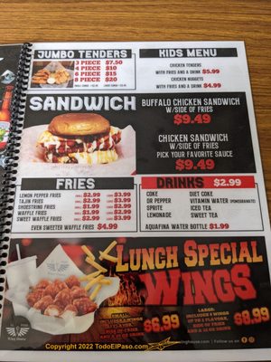 Menu photo 6 El Paso Wing House El Paso, TX Menu photo 6 El Paso Wing House El Paso, TX