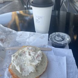 Bagel and. Hot Coffee