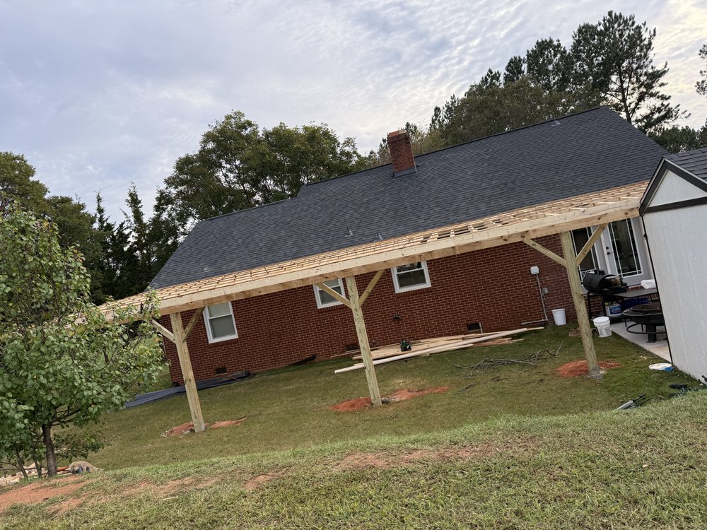 Slide of Construction of Deck & Porch