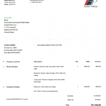 Northwest Apartments - Charges bills for several tiny nails which ex-tenants installed - Property Management Near Me - Seattle, Washington Northwest Apartments - Charges bills for several tiny nails which ex-tenants installed - Property Management Near Me - Seattle, Washington