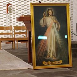 Our Lady Star of the Sea - Divine Mercy painting recently donated to OLSS