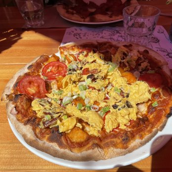 Rocky Mountain Flatbread - Breakfast pizza! - Gluten-Free Near Me - Vancouver, British Columbia