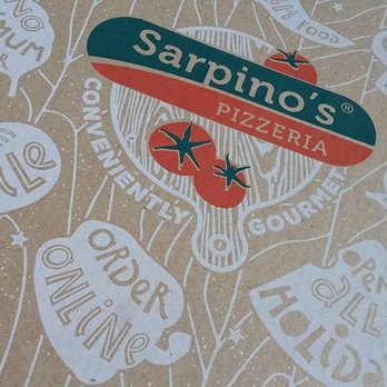 Sarpino's Pizzeria - Pizza box and details. - Pizza Near Me - Clive, Iowa Sarpino's Pizzeria - Pizza box and details. - Pizza Near Me - Clive, Iowa