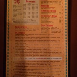 Santiago's Viii Mexican Restaurant - Menu