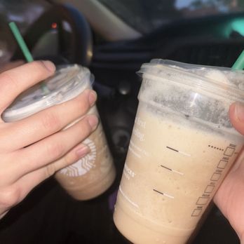 Starbucks - Brown Sugar Strato Frappuccino Blended Beverage Salted Caramel MochaStratoFrappuccino Blended Beverage - Coffee & Tea Near Me - Redlands, California