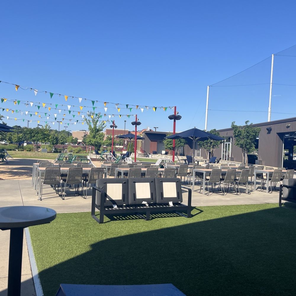 Topgolf - outdoor seating area - Golf Near Me - Augusta, Georgia
