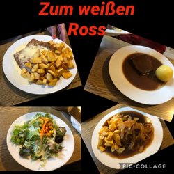Zum weißen Roß - Schnitzel mit Kochkäse, Hackbraten mit Zwiebeln und Sauerbraten