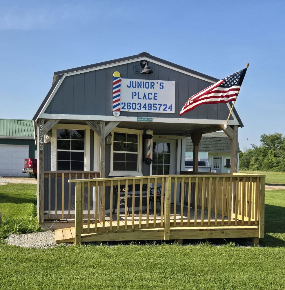 Junior's Place Barbershop Logo