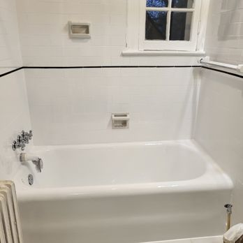 Bryan's Everlasting Refinish - They made sure to keep the black pencil tile in tact and even shined the bath fixtures! - Refinishing Services Near Me - Silver Spring, Maryland