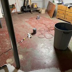 MCMKK handyman Services - Basement painted floor before