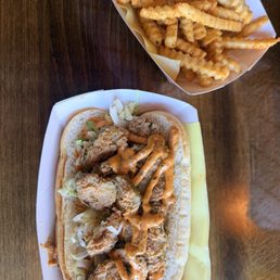 Fried Pickle Po' Boy and yes, it's just as good as it sounds. As someone from Texas, pickles are serious business Fried Pickle Po' Boy and yes, it's just as good as it sounds. As someone from Texas, pickles are serious business