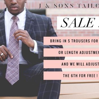 J & Sons Tailoring - Perfect fit sale. - Sewing & Alterations Near Me - Hanover, Maryland J & Sons Tailoring - Perfect fit sale. - Sewing & Alterations Near Me - Hanover, Maryland