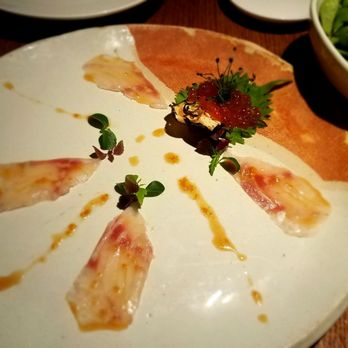 Zuma - Seabass Sashimi with Yuzu, Truffle & Salmon Roe - Japanese Near Me - Las Vegas, Nevada Zuma - Seabass Sashimi with Yuzu, Truffle & Salmon Roe - Japanese Near Me - Las Vegas, Nevada