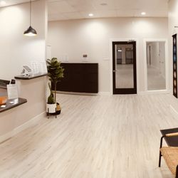 Mindpose Yoga - Lobby and reception with access to our two studio rooms.