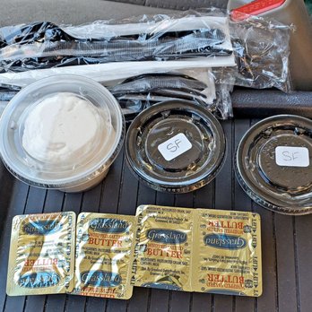 IHOP - Very generous with to-go condiments and cutlery. They also offered ketchup and hot sauce, but I politely declined those. - Breakfast & Brunch Near Me - Duarte, California