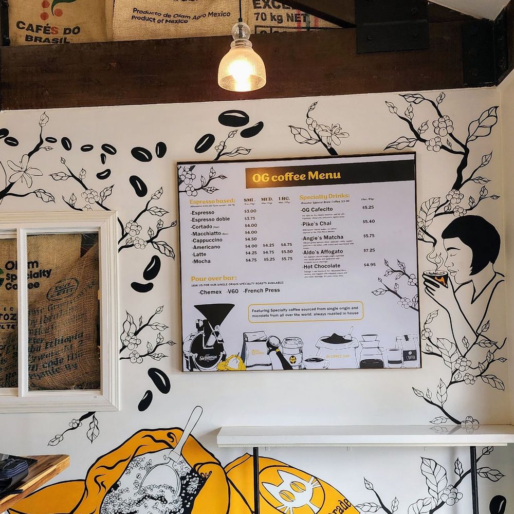OG Coffee - Interior by entrance (6/1/24) - Coffee & Tea Near Me - Seattle, Washington OG Coffee - Interior by entrance (6/1/24) - Coffee & Tea Near Me - Seattle, Washington