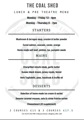 Menu photo 5 The Coal Shed Brighton, BNH Menu photo 5 The Coal Shed Brighton, BNH