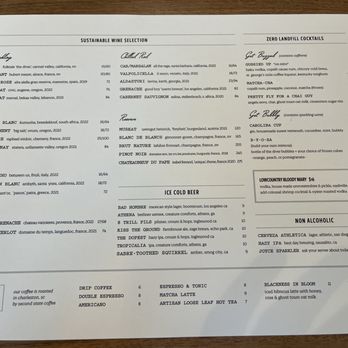Joyce - Menu 3/2024 - Southern Near Me - Los Angeles, California Joyce - Menu 3/2024 - Southern Near Me - Los Angeles, California