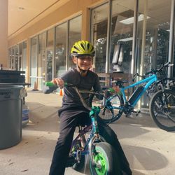 Adventure Cycling - They let him use the bike to ride around the parking lot