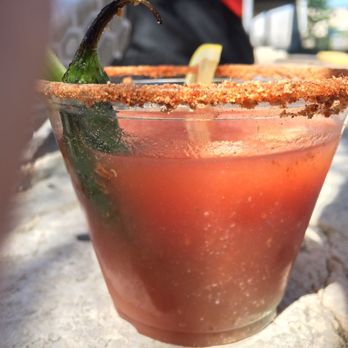 Save The Swine - Sriracha chilie salt rimmed cup with plump Gulf oyster - Festivals Near Me - San Antonio, Texas Save The Swine - Sriracha chilie salt rimmed cup with plump Gulf oyster - Festivals Near Me - San Antonio, Texas