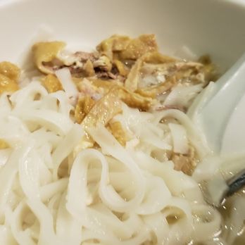 Leisure Cafe - Shredded chicken noodles soup should call Chopped chicken skin noodles soup instead - Cantonese Near Me - San Leandro, California Leisure Cafe - Shredded chicken noodles soup should call Chopped chicken skin noodles soup instead - Cantonese Near Me - San Leandro, California