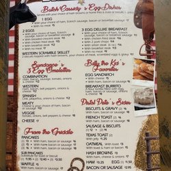 Howell's Western Cafe - Menu