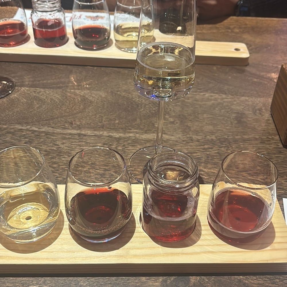 A tasting wine flight A tasting wine flight