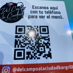 Del Campo a la Ciudad - Scan for menu