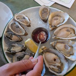 $15 half dozen oysters. Happy Hour.