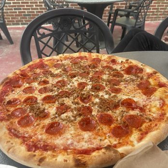 Screamin' Mimi's - Whole pepperoni and sausage pie. - Pizza Near Me - Savannah, Georgia Screamin' Mimi's - Whole pepperoni and sausage pie. - Pizza Near Me - Savannah, Georgia