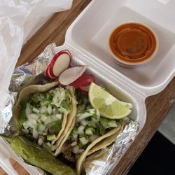 Taqueria Maty - Barbacoa Tacos (2) with salsa!