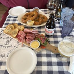 Charcuterie and pretzels Charcuterie and pretzels
